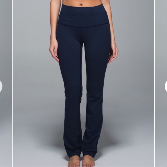 lululemon athletica Pants - Lululemon Straight Up Yoga Pant Navy Full Length Mid Rise Legging Size 6